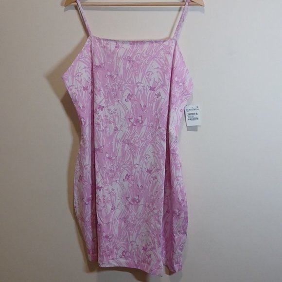 BP. Stretch Butterfly Pattern Cotton  Body-Con Minidress - Picture 3 of 9